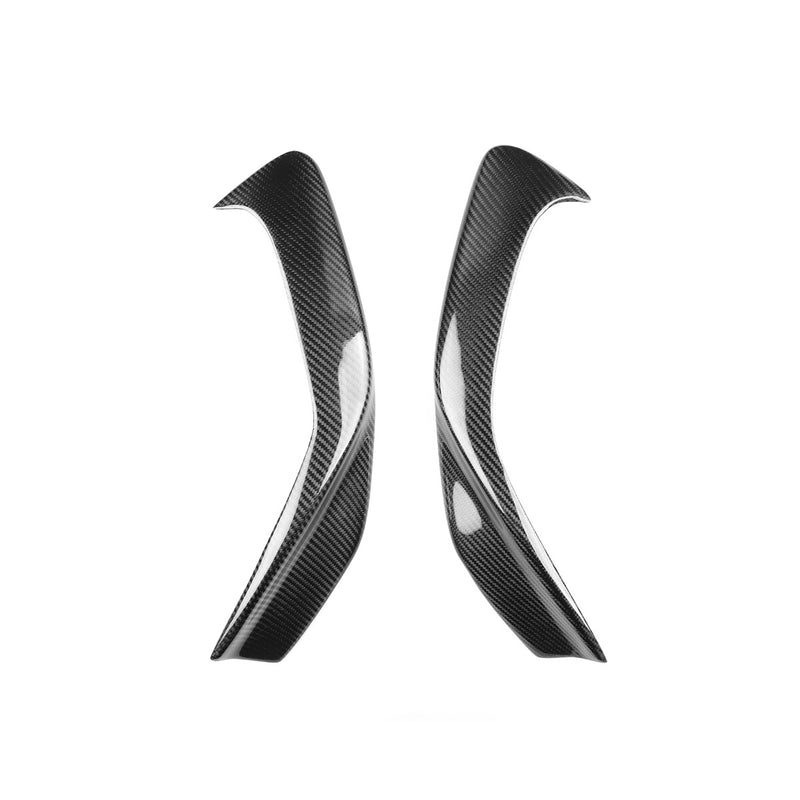 WXZOS Genuine Carbon Fiber Headlight Eyebrow Trim Cover for Honda Prelude 1997-2001