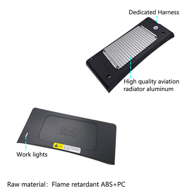 WXZOS Center Console Wireless Fast Charging Pad for Renault Megane 2015-2018