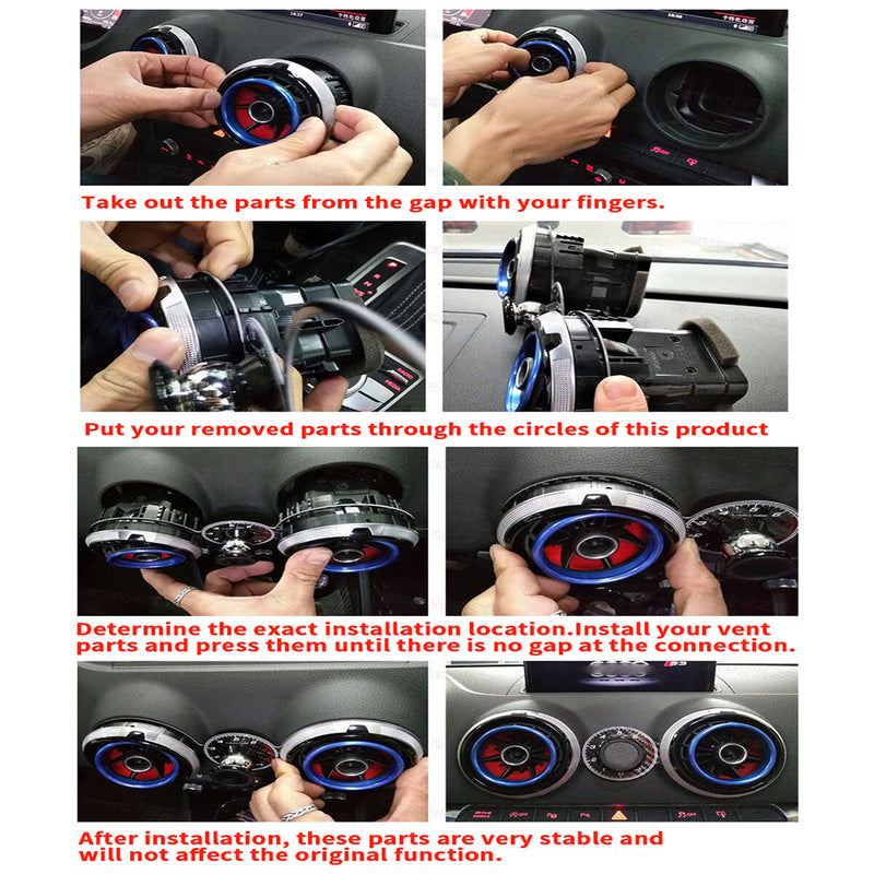 WXZOS Dashboard A/C Outvent Mount Mobile Phone Holder Stand for Audi 2013-2018 S3 RS3