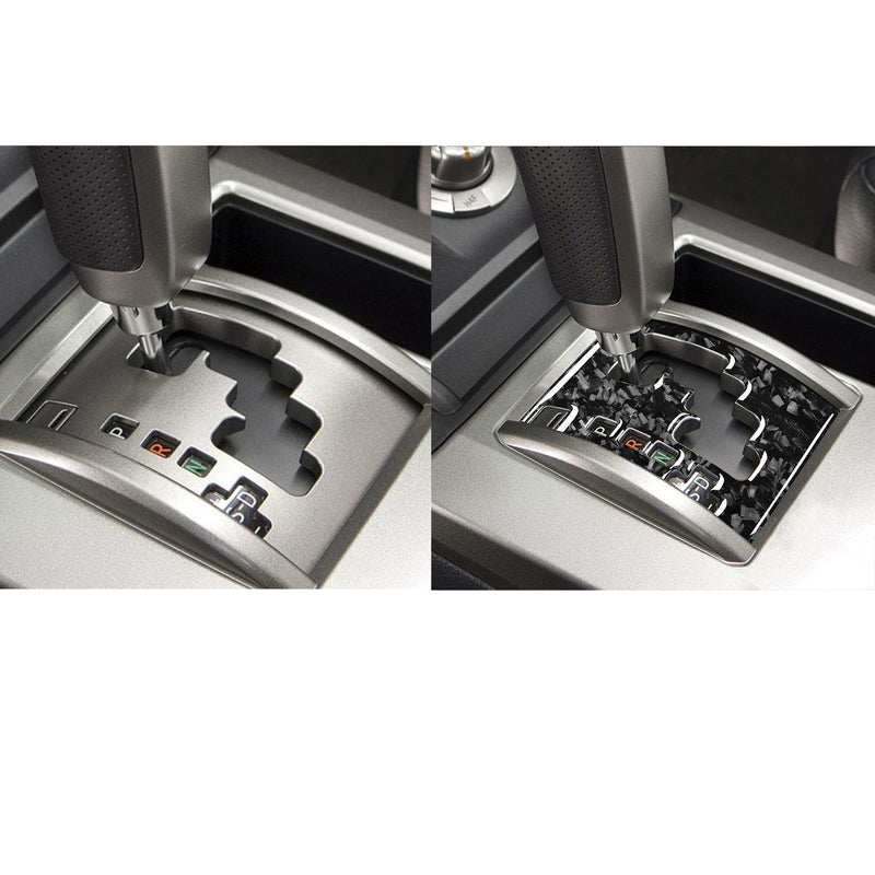 WXZOS Genuine Carbon Fiber Gear Shift Lever Panel Trim for Toyota 4Runner 2010-2020
