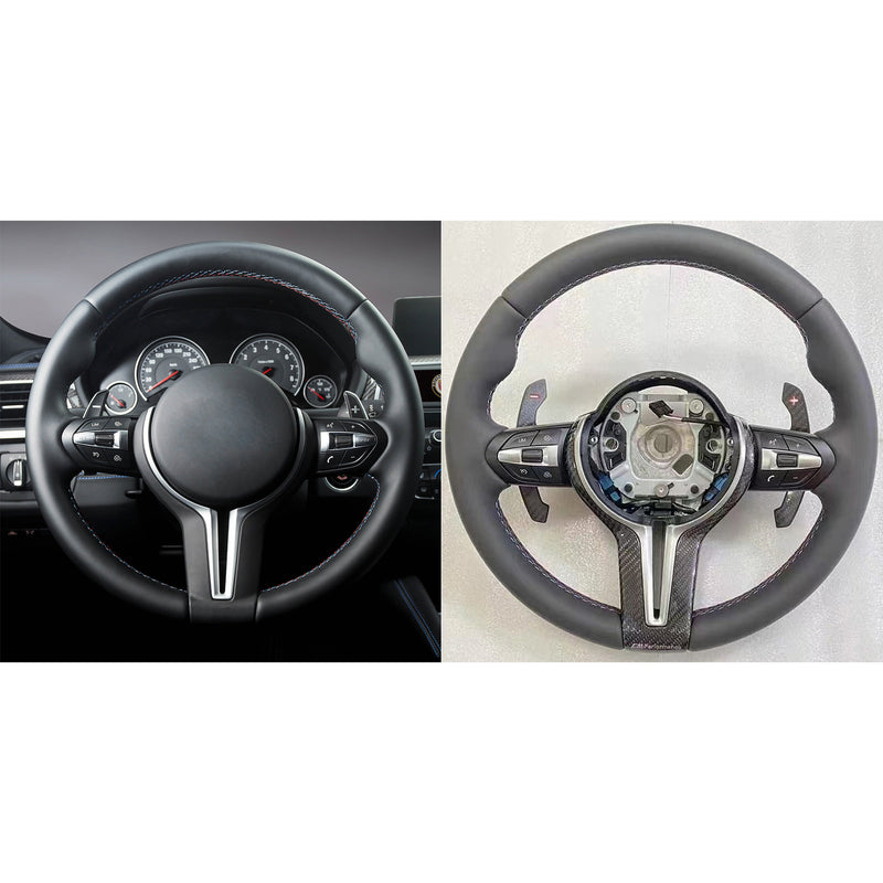 WXZOS Carbon Fiber Steering Wheel Shift Paddle Shifter for BMW X5M X6M 2015-2018