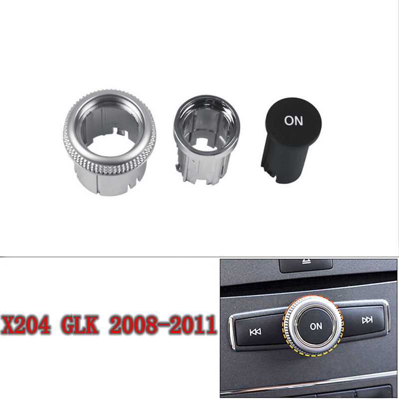 WXZOS CD Audio Control Button Knob Cover Set for Mercedes-Benz GLK (X204) 2008-2011