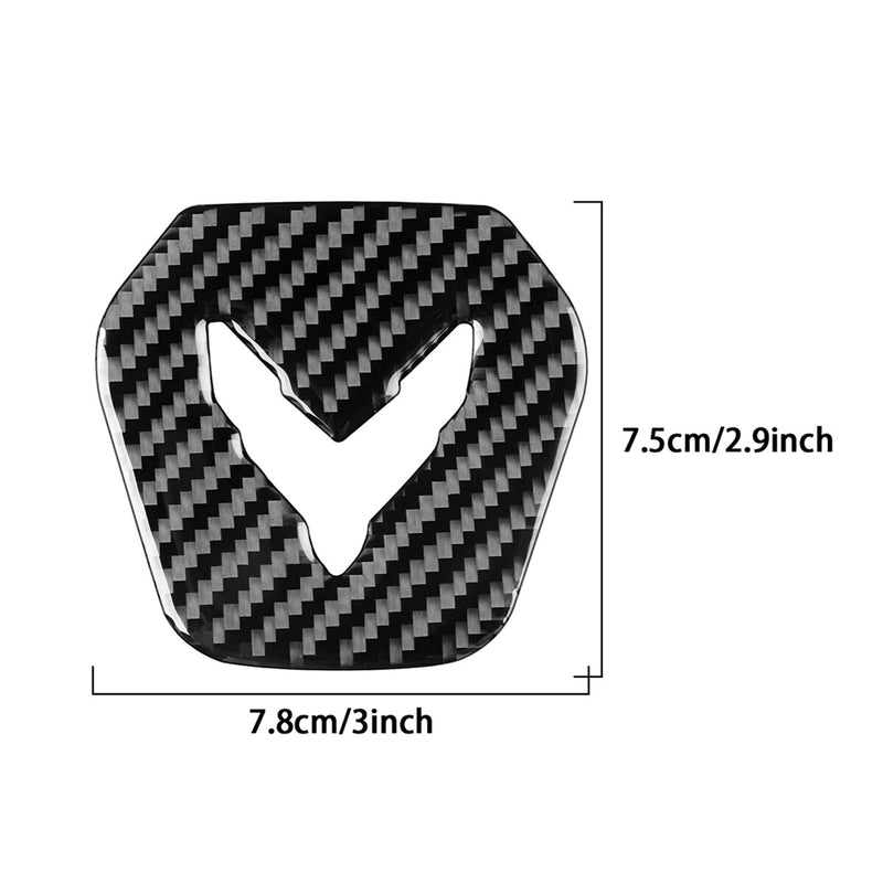 WXZOS Genuine Carbon Fiber Steering Wheel Trim for Chevrolet Corvette C8 2020-2024