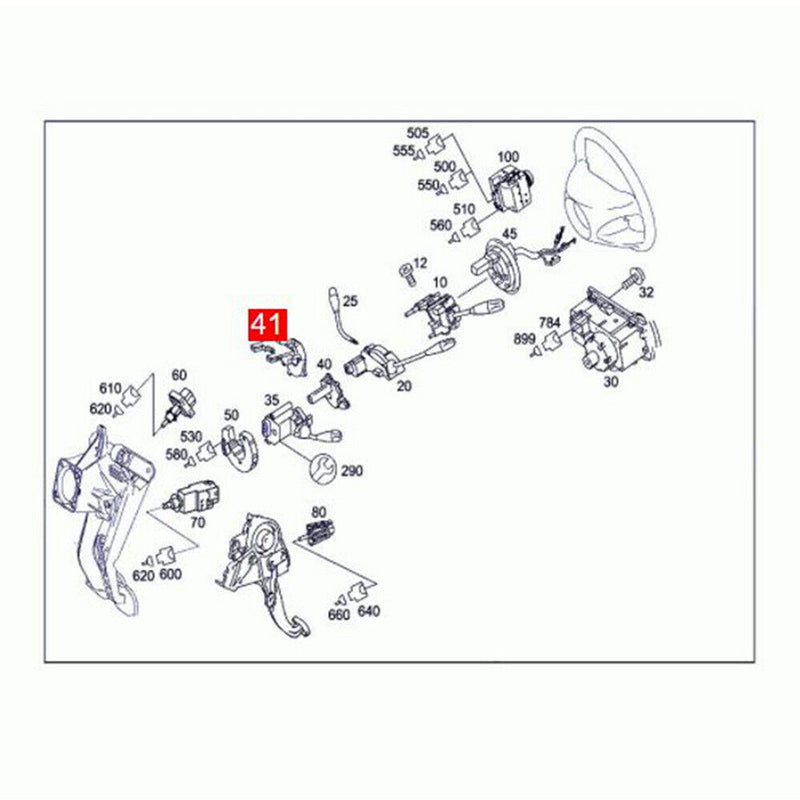 Steering Wheel Position Angle Sensor for Mercedes Benz E-class  (W211) 2004-2007