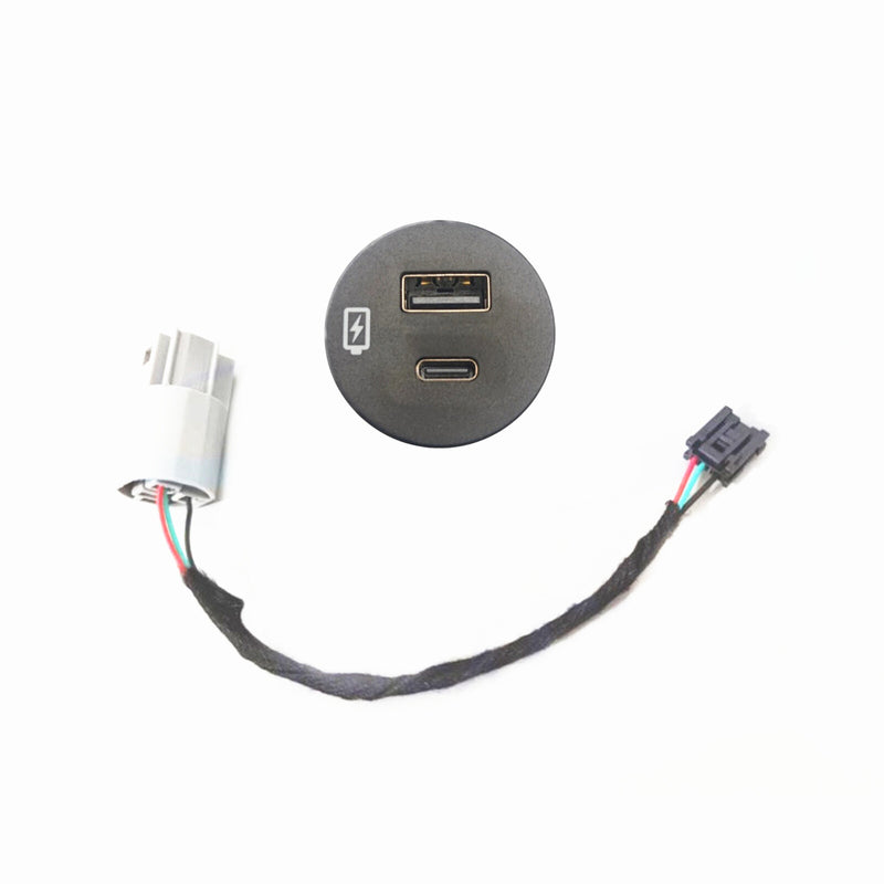 WXZOS Center Console USB Charger Plug Hub Type-C w/Cable for Ford Edge 2020-2024