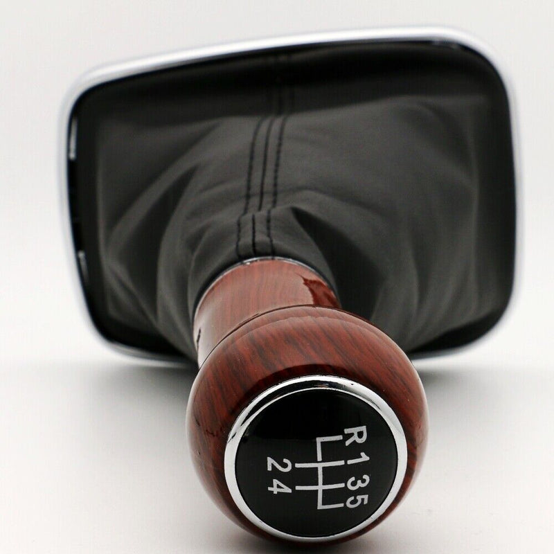 Mahogany 5 Speed Gear Shift Knob For VW Bora Golf MK4 Jetta