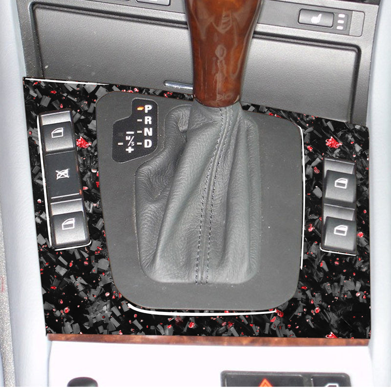WXZOS Genuine Carbon Fiber Gear Shift Lever Panel Trim for BMW E46 3series 1998-2005
