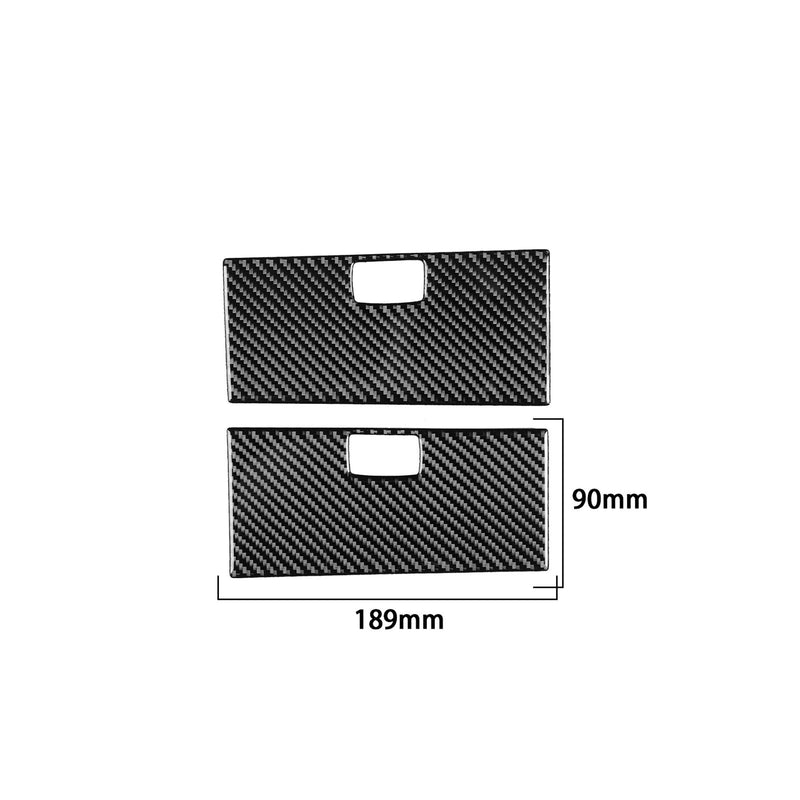 WXZOS Genuine Carbon Fiber Front Door Storage Box Trim for Toyota Tundra 2007-2013