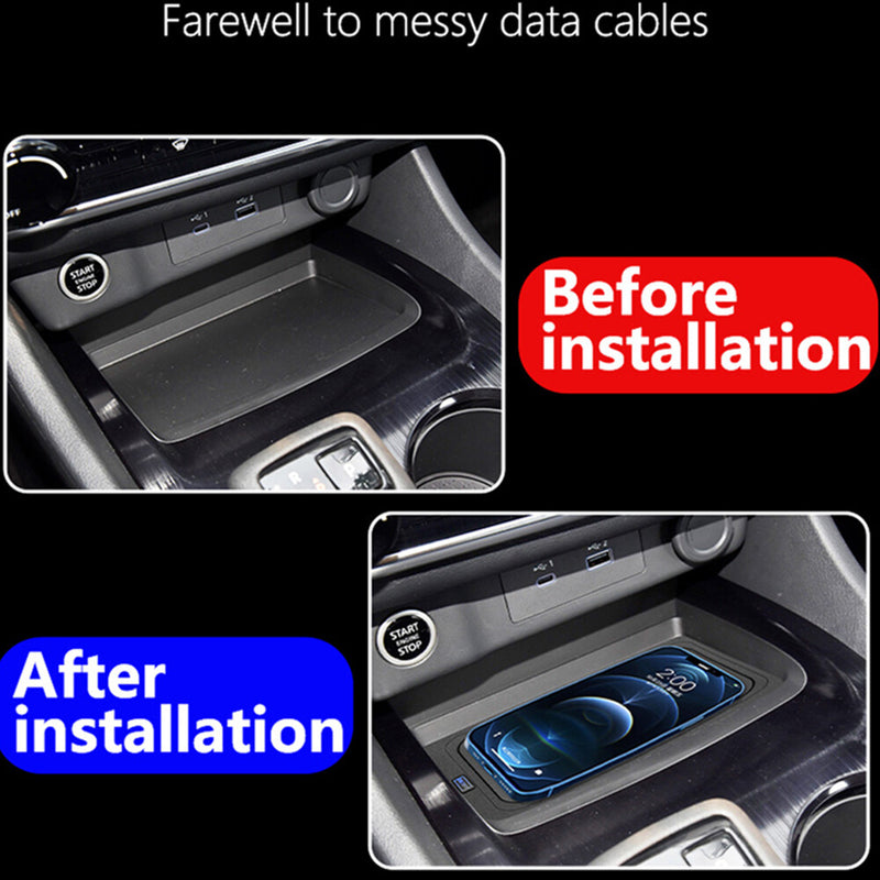 WXZOS Center Console Wireless Fast Charging Pad for Nissan Qashqai 2023-2024