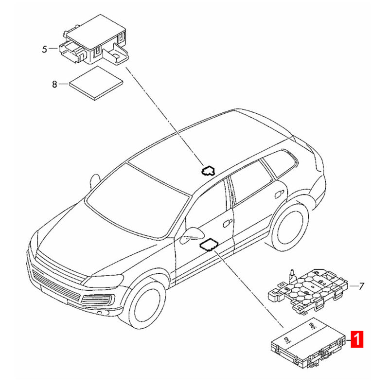 WXZOS 1PC Front Seat Backrest Adjustment Control Module for VW Touareg 2011-2017