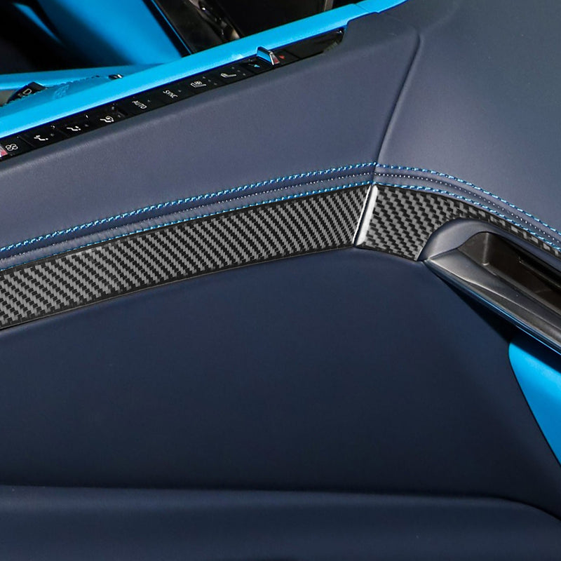 WXZOS Genuine Carbon Fiber Passenger Dashboard Trim for Chevrolet Corvette C8 2020-24
