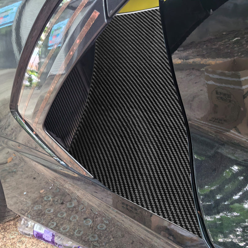 WXZOS Genuine Carbon Fiber Engine Bay Side Vents Trim for Chevrolet Corvette C8 2020+