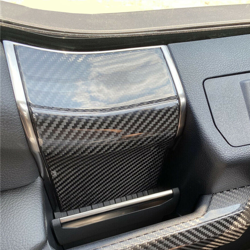 Car Genuine Carbon Fiber Door Inner Handle Panel Trim Kit for Ford F150 2015-20