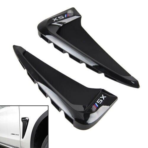 Side Marker Fender Air wing Vent Trim M Cover Chrome For 2014+ BMW F15-X5 X5 35I