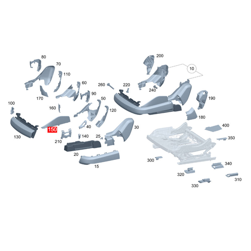 WXZOS Seat Height Adjustment Plate Cover for Mercedes-Benz W223 S-Class 2021-2023