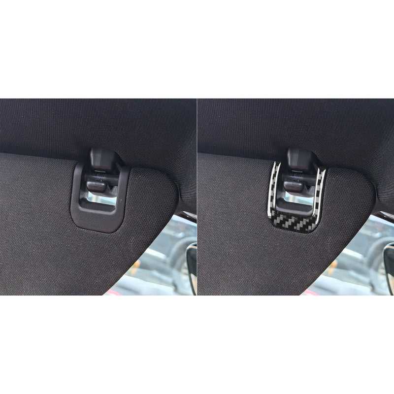 WXZOS Genuine Carbon Fiber Sunvisor Clip Panel Trim for Chevrolet Corvette C8 2020-24
