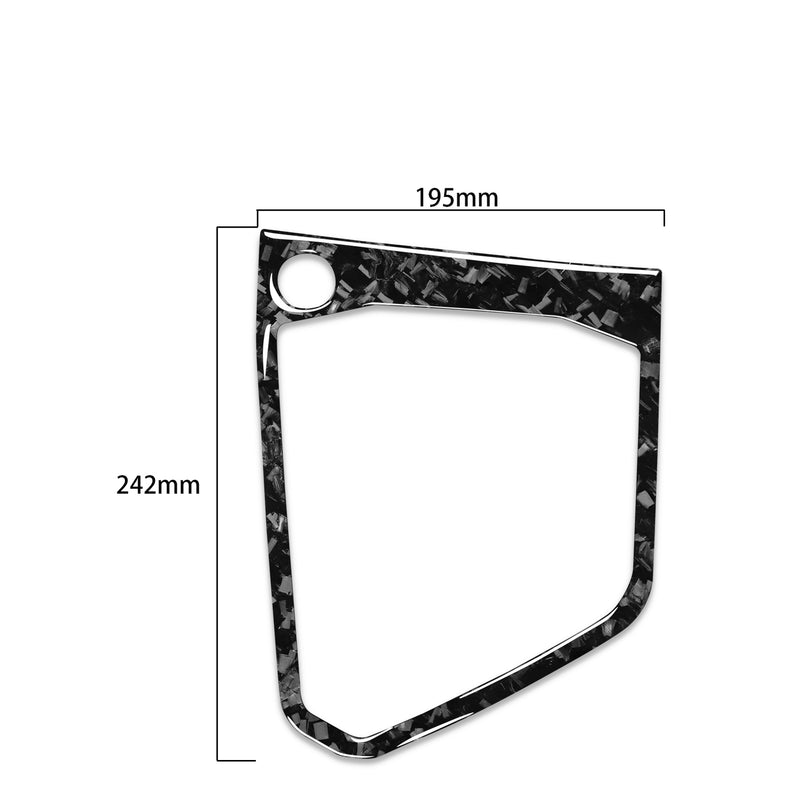 WXZOS Genuine Carbon Fiber Gear Shift Knob Lever Panel Trim for VW Tiguan 2017-2020