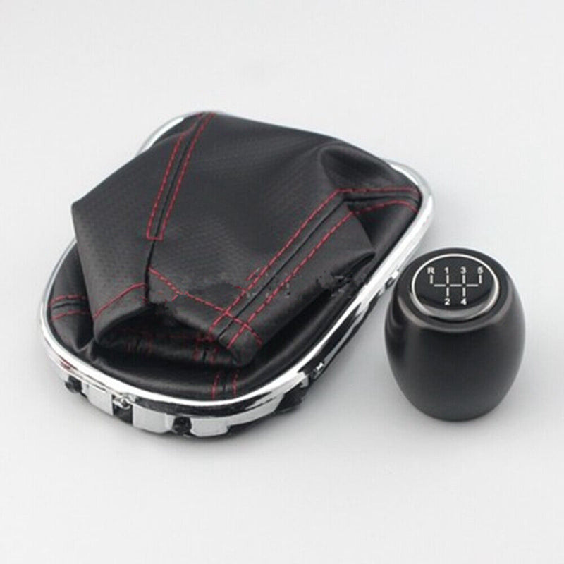 5 Speed Black Aluminum Alloy Gear Shift Knob Boot For Chevrolet Cruze 2010-2015