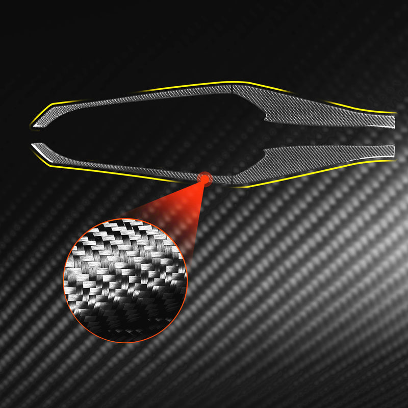 WXZOS Genuine Carbon Fiber Door Storage Panel Trim for Chevrolet Corvette C8 2020-2024