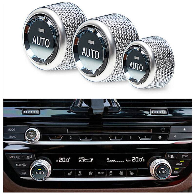 AC Climate Control Volume Button Knob Crystal Ring Cover for BMW 2011-14 F01 F02