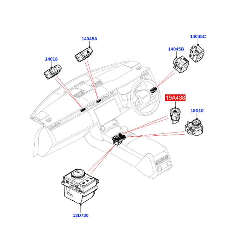 WXZOS Start Stop Engine Ignition Switch Button for Land Rover Range Rover SP 2023-2025
