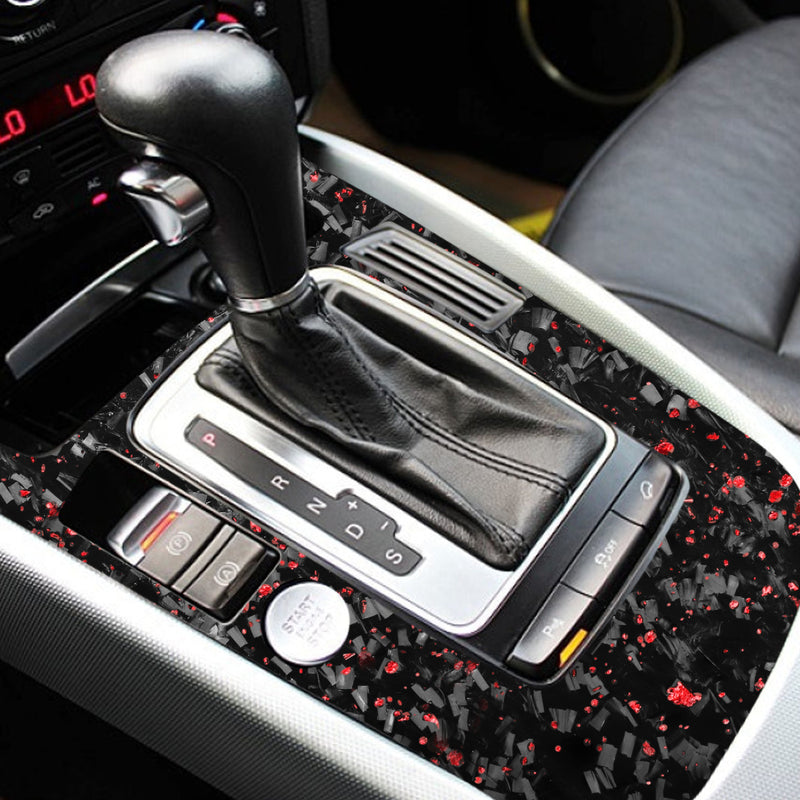 WXZOS Genuine Carbon Fiber Gear Shift Lever Panel Trim for Audi A4 B8 S4 RS4 2009-2012