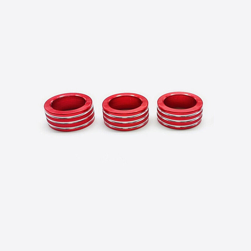 AC Air Conditioner Knob Covers Trim Red For BMW E60 520 523 530 2005-2010