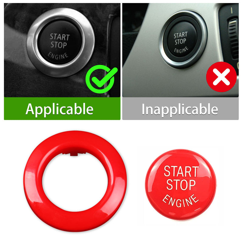 WXZOS Engine Start Stop Switch Button Trim Cover for BMW E63 E64 M6 6Series 2006-2009