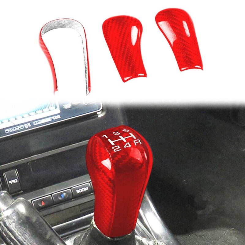 Genuine Carbon Fiber Gear Shift Knob Handle Cover Fit for Nissan GT-R 1989-2002
