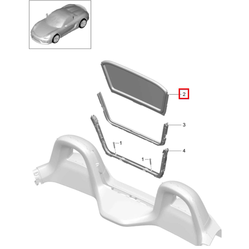 WXZOS Wind Deflector Insert Replace Windshot for Porsche Boxster (981) 2013-2016