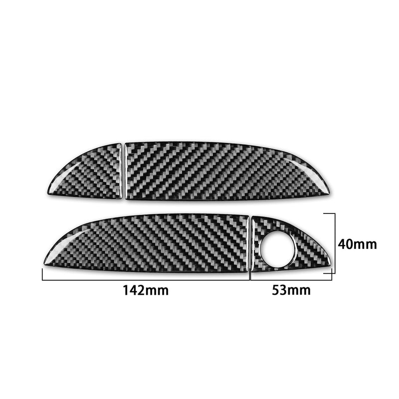 WXZOS Genuine Carbon Fiber Exterior Door Handle Trim for BMW Z4 E89 2009-2015