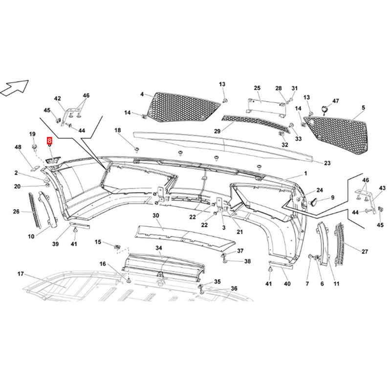 WXZOS 1PC Front Left Bumper Marker Indicator Light for Lamborghini Gallardo 2004-2014