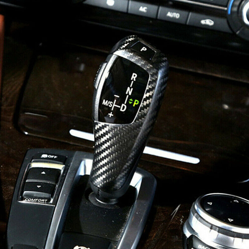 Carbon Fiber Gear Shift Knob Cover Trim for BMW E70 F15 X5 E71 F16 X6 2010-2018