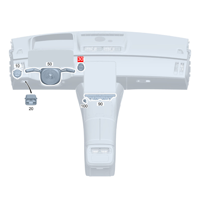 WXZOS Engine Stop/Start Switch Ignition Button for MercedesBenz W223 S-Class 2021-2025