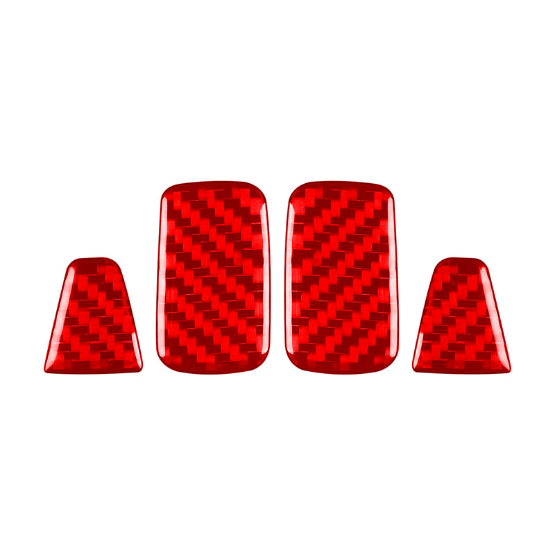 WXZOS Genuine Carbon Fiber Rear Trunk Hooks Trim for Mercedes W206 C-class 2022-2024