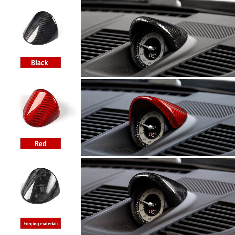 WXZOS Dashboard Sport Chrono Stopwatch Clock Panel Trim for Porsche 911 992 2019-2024