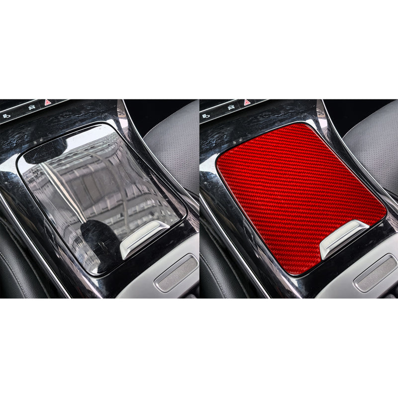 WXZOS Carbon Fiber Center Console Storage Box Trim for Mercedes W206 C-class 2022-2024