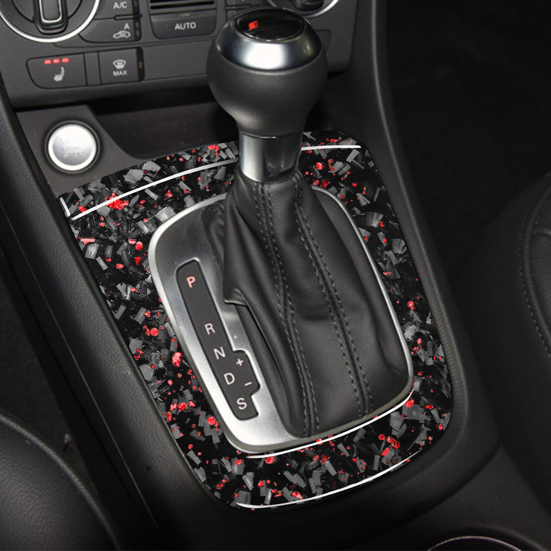 WXZOS Genuine Carbon Fiber Center Console Gear Shift Lever Trim for Audi Q3 2013-2018