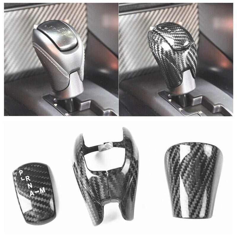 Genuine Carbon Fiber Gear Shift Knob Handle Cover Fit for Nissan GT-R 2008-2015