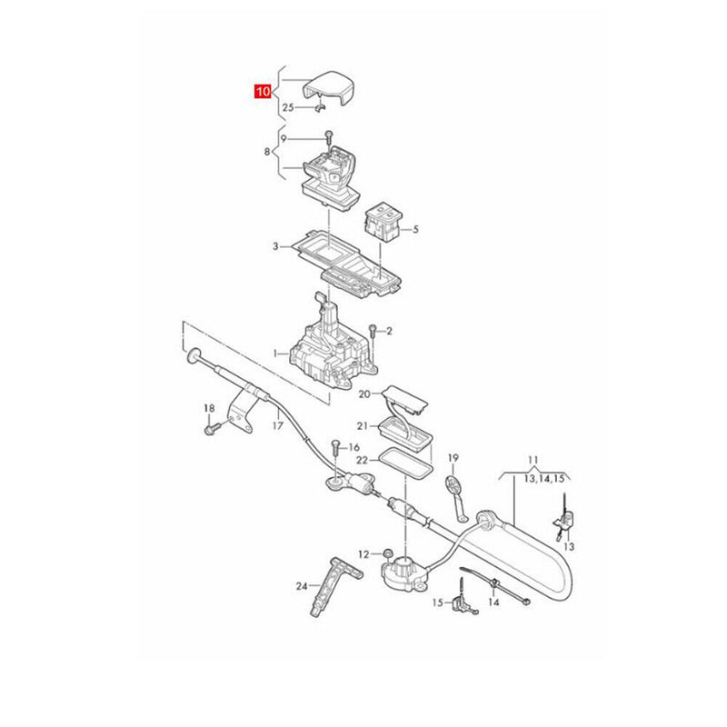 Perforated Leather Gear Shift Knob Cover 4N1713139E for Audi A8 D5 Q8 2018-2019