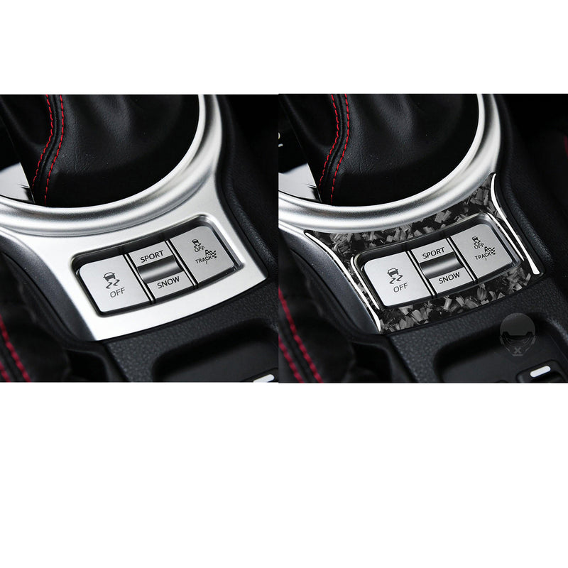 WXZOS Genuine Carbon Fiber Center Console Switch Panel Trim for Toyota 86 2017-2020