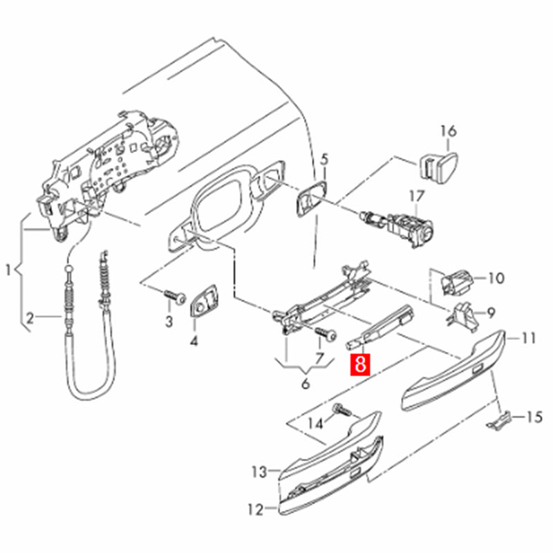 WXZOS Front Right Door Handle Keyless Entry Sensor for Audi Q5 SQ5 2019-2023