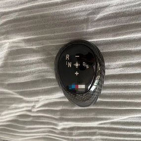 Carbon Fibre Gear Shift Knob Panel w/M Sticker for BMW M3 E90 E92 E93 2008-2012