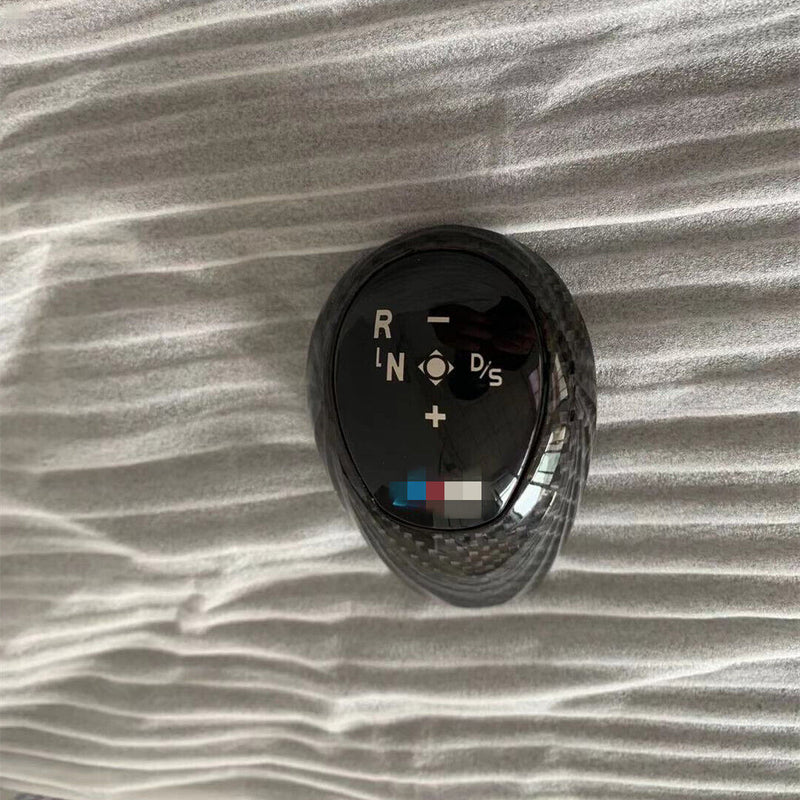 Carbon Fibre Gear Shift Knob Panel w/M Sticker for BMW M3 E90 E92 E93 2008-2012