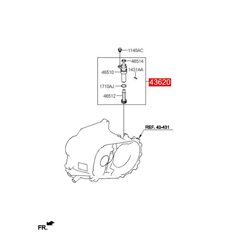 43621-28050 Speedometer Sleeve Assembly for Hyundai Elantra 5Speed MT 2013-2015