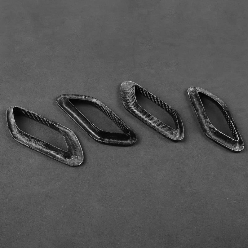 WXZOS Car  Carbon Fiber Side Fender Vent Trim for Maserati GranTurismo (M145) 2009-19