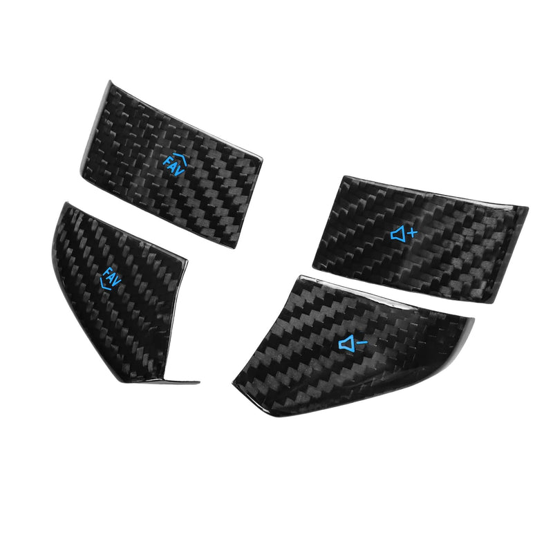 WXZOS Carbon Steering Wheel Drive Mode Button Trim for Chevrolet Corvette C8 2020-2024