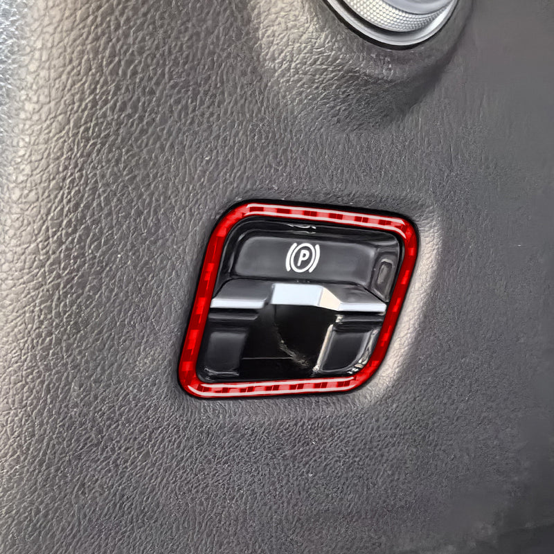 WXZOS Carbon Fiber Electronic Parking Brake Switch Trim for Benz W206 C-clas 2022-2024