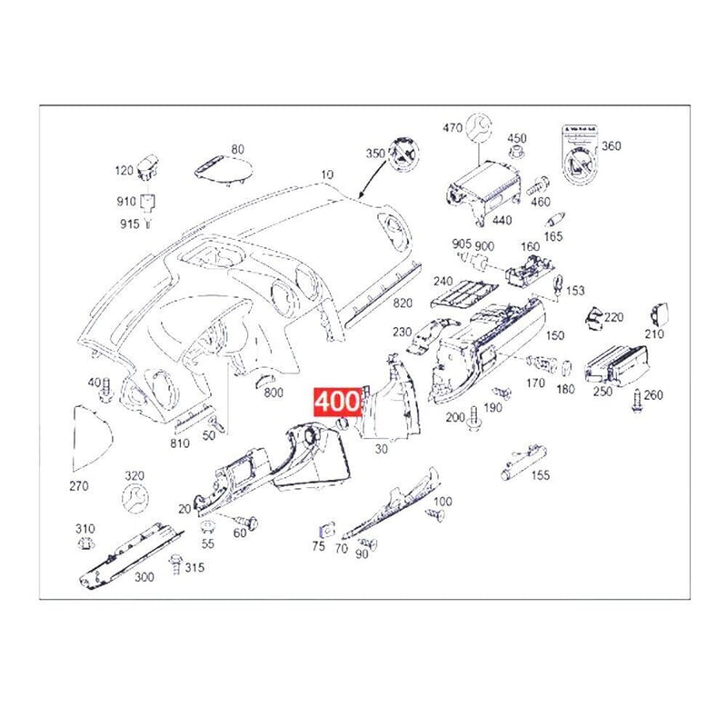 Ignition Switch Holder Steering Lock Ring for Mercedes-Benz 2008-2015 GLK (X204)