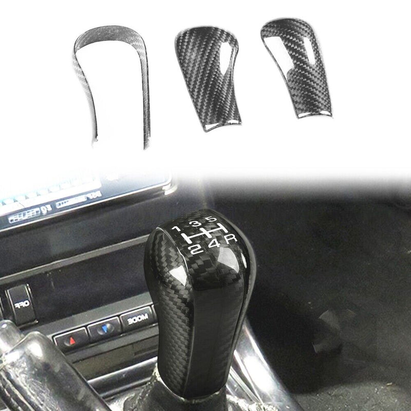 Genuine Carbon Fiber Gear Shift Knob Handle Cover Fit for Nissan GT-R 1989-2002